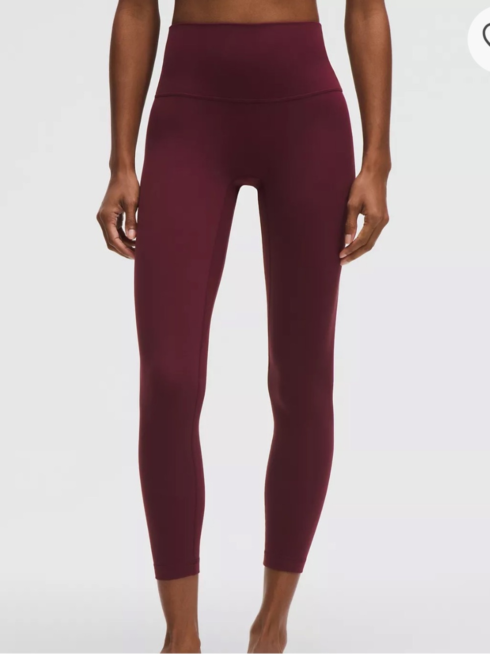 Maroon 25 inch inseam leggings